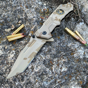 TAC FORCE SPEED ASSISTED OPENING PART TANTO POINT LINERLOCK FOLDING KNIFE