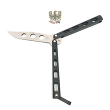 Load image into Gallery viewer, BEAR &amp; SON 114BTR 5 BLACK BUTTERFLY TRAINER 4&quot; CLOSED HIGH CARBON UNSHARPENED