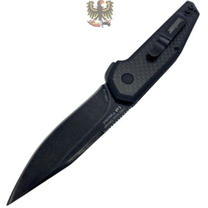 KERSHAW JENS ANSO FRAXION FLIPPER SHARP KNIFE 2.75" BLACKWASHED CLIP POINT BLADE