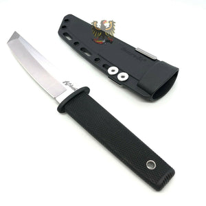 COLD STEEL 17T KOBUN FIXED TANTO BLADE KNIFE WITH BLACK CHECKERED KRATON HANDLE