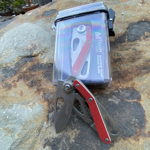 MTECH RED FRAMELOCK FOLDING POCKET KEY CHAIN KNIFE