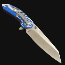 Load image into Gallery viewer, COMBAT READY STARS AND STRIPES LINERLOCK KNIFE WITH ALUMINUM HANDLE