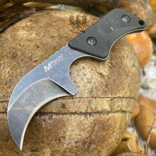 Load image into Gallery viewer, HEAVY DUTY MILITARY STYLE BLACK FIXED BLADE NECK KNIFE MTECH