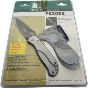 CRKT PAZODA FRAME LOCK EVERY DAY CARRY POCKET KNIFE + EAT'N TOOL
