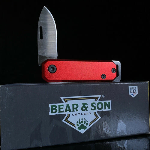 BEAR & SON SMALL SLIP JOINT EVERY DAY CARRY POCKET KNIFE RED