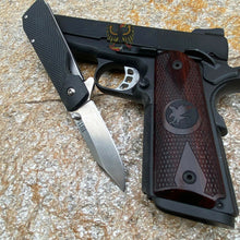 Load image into Gallery viewer, COLD STEEL 1911 LINER LOCK FLIPPER KNIFE BLACK GRIV EX HANDLE