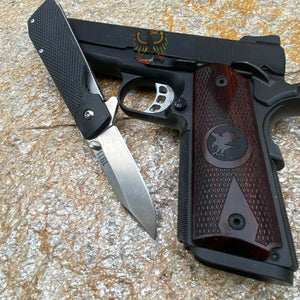 COLD STEEL 1911 LINER LOCK FLIPPER KNIFE BLACK GRIV EX HANDLE