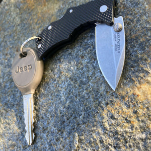 COLD STEEL  MICRO RECON 1 SPEAR POINT FOLDING KNIFE 2"  STONEWASHED PLAIN BLADE