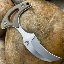 Load image into Gallery viewer, COMBAT READY NECK KNIFE G-10 HANDLE BEADED CHAIN FULL TANG