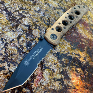 SMITH & WESSON EXTREMEOPS SERRATED TANTO POINT LINERLOCK FOLDING POCKET KNIFE