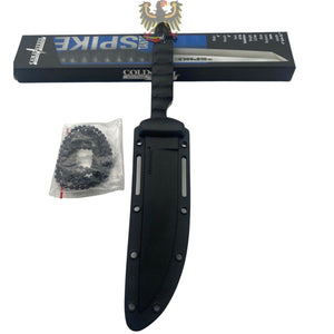 COLD STEEL  TANTO SPIKE FIXED BLADE RAZOR SHARP NECK KNIFE WITH G-10 HANDLE