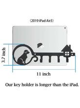 Load image into Gallery viewer, UptoBillions Decorative Wall Mounted Iron Key Holder, 11 inch with 4 Key Hooks