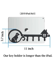 UptoBillions Decorative Wall Mounted Iron Key Holder, 11 inch with 4 Key Hooks