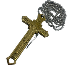Load image into Gallery viewer, ROUGH RIDER  BRASS CROSS KNIFE WITH STAINLESS STEEL CONSTRUCTION