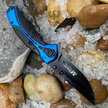 Load image into Gallery viewer, BLUE ASSISTED OPENING DROP POINT LINERLOCK FOLDING EVERY DAY CARRY POCKET KNIFE