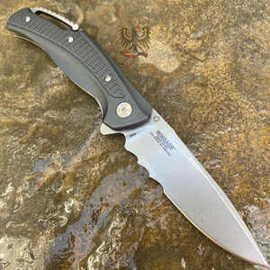 RUGER BY CRKT WINDAGE LINERLOCK FOLDING KNIFE WITH GRAY TEXTURED ALUMINUM HANDLE