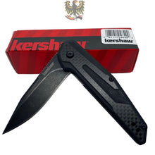 Load image into Gallery viewer, KERSHAW JENS ANSO FRAXION FLIPPER SHARP KNIFE 2.75&quot; BLACKWASHED CLIP POINT BLADE