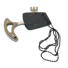 Load image into Gallery viewer, COMBAT READY NECK KNIFE G-10 HANDLE BEADED CHAIN FULL TANG
