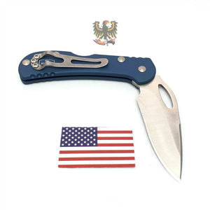 BUCK KNIVES MINI SPITFIRE BSA LOCKBACK FOLDING POCKET KNIFE BLUE ALUMINIUM HANDL