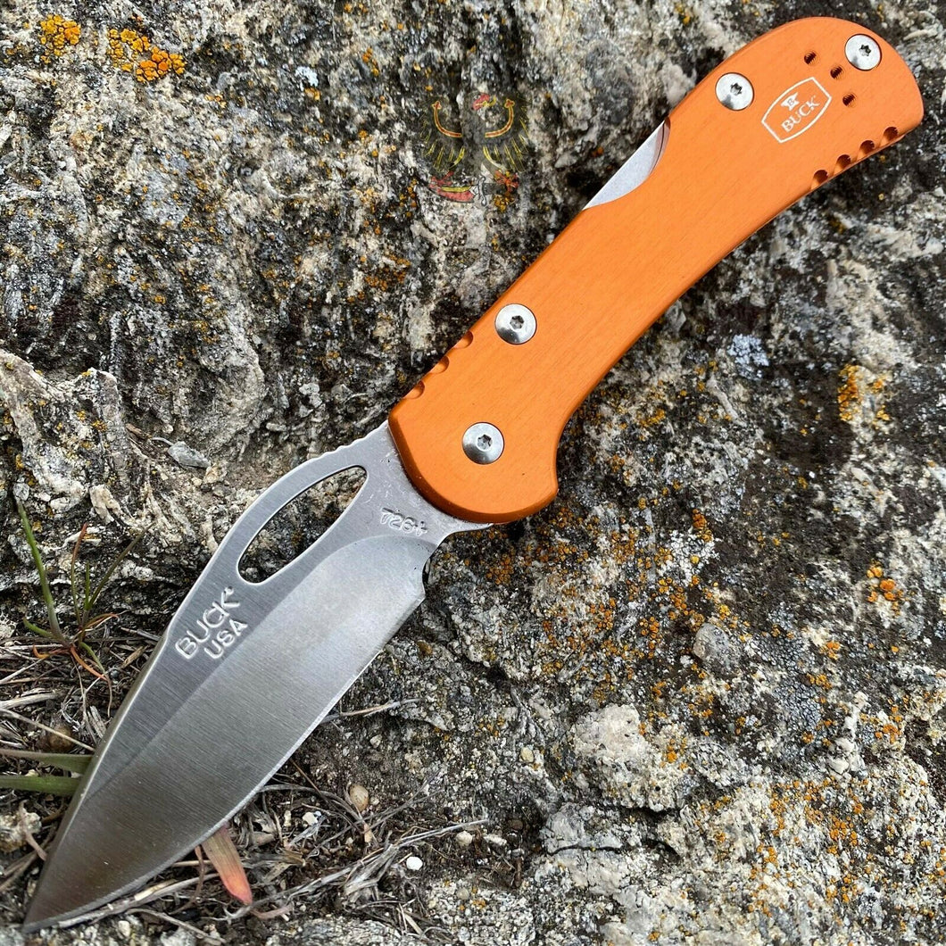 BUCK KNIVES MINI SPITFIRE LOCKBACK KNIFE ORANGE BSA LOCKBACK