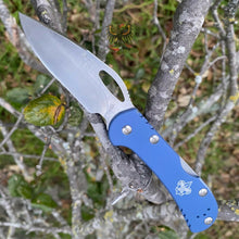 Load image into Gallery viewer, BUCK KNIVES MINI SPITFIRE BSA LOCKBACK FOLDING POCKET KNIFE BLUE ALUMINIUM HANDL