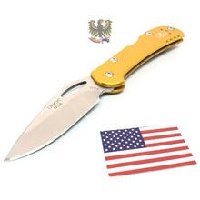Load image into Gallery viewer, BUCK KNIVES MINI SPITFIRE LOCKBACK KNIFE YELLOW ALUMINIUM HANDLE