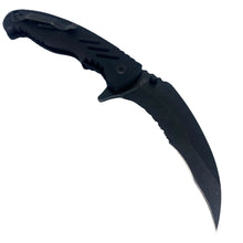 Load image into Gallery viewer, COMBAT READY BLACK STONEWASH LINERLOCK FOLDING COOL POCKET KNIFE WITHG-10 HANDLE
