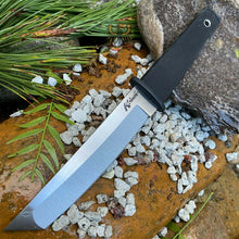 Load image into Gallery viewer, COLD STEEL 17T KOBUN FIXED TANTO BLADE KNIFE WITH BLACK CHECKERED KRATON HANDLE