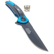 Load image into Gallery viewer, BLUE ASSISTED OPENING DROP POINT LINERLOCK FOLDING EVERY DAY CARRY POCKET KNIFE