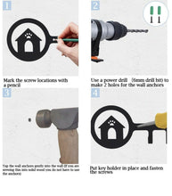 Load image into Gallery viewer, Pricuitie Decorative Wall Mounted Iron Key Holder(Black, The Playing Dog)