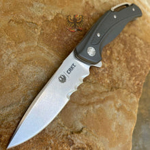 Load image into Gallery viewer, RUGER BY CRKT WINDAGE LINERLOCK FOLDING KNIFE WITH GRAY TEXTURED ALUMINUM HANDLE