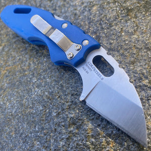 COLD STEEL  MINI TUFF LITE FOLDING KNIFE 2" WHARNCLIFFE BLADE, BLUE GRIV-EX HAND