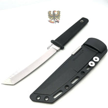 Load image into Gallery viewer, COLD STEEL 17T KOBUN FIXED TANTO BLADE KNIFE WITH BLACK CHECKERED KRATON HANDLE