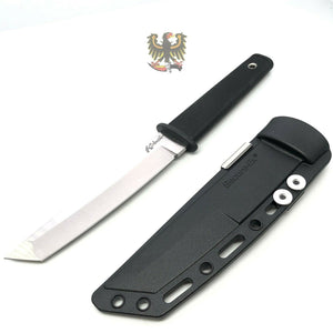 COLD STEEL 17T KOBUN FIXED TANTO BLADE KNIFE WITH BLACK CHECKERED KRATON HANDLE
