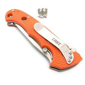 CRKT COLUMBIA RIVER HAMMOND CRUISER LINERLOCK POCKET KNIFE ORANGE FLIPPER