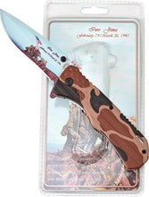 Load image into Gallery viewer, FROST CUTLERY IWO JIMA LINERLOCK A/O POKET KINIFE CAMO ALUMINUM HANDLE