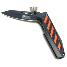 Load image into Gallery viewer, BLACK/ORANGE ASSISTED OPENING LINERLOCK FOLDING EVERYDAY CARRY POCKE KNIFE MTECH