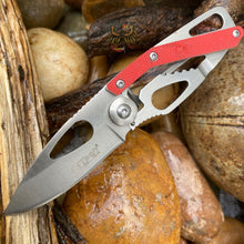 Load image into Gallery viewer, MTECH RED FRAMELOCK FOLDING POCKET KEY CHAIN KNIFE