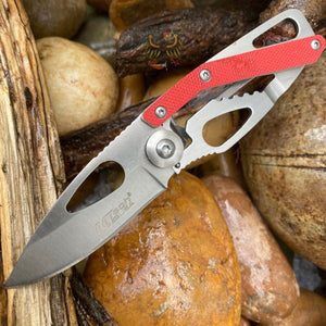 MTECH RED FRAMELOCK FOLDING POCKET KEY CHAIN KNIFE