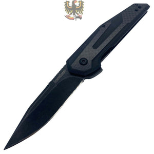 KERSHAW JENS ANSO FRAXION FLIPPER SHARP KNIFE 2.75" BLACKWASHED CLIP POINT BLADE