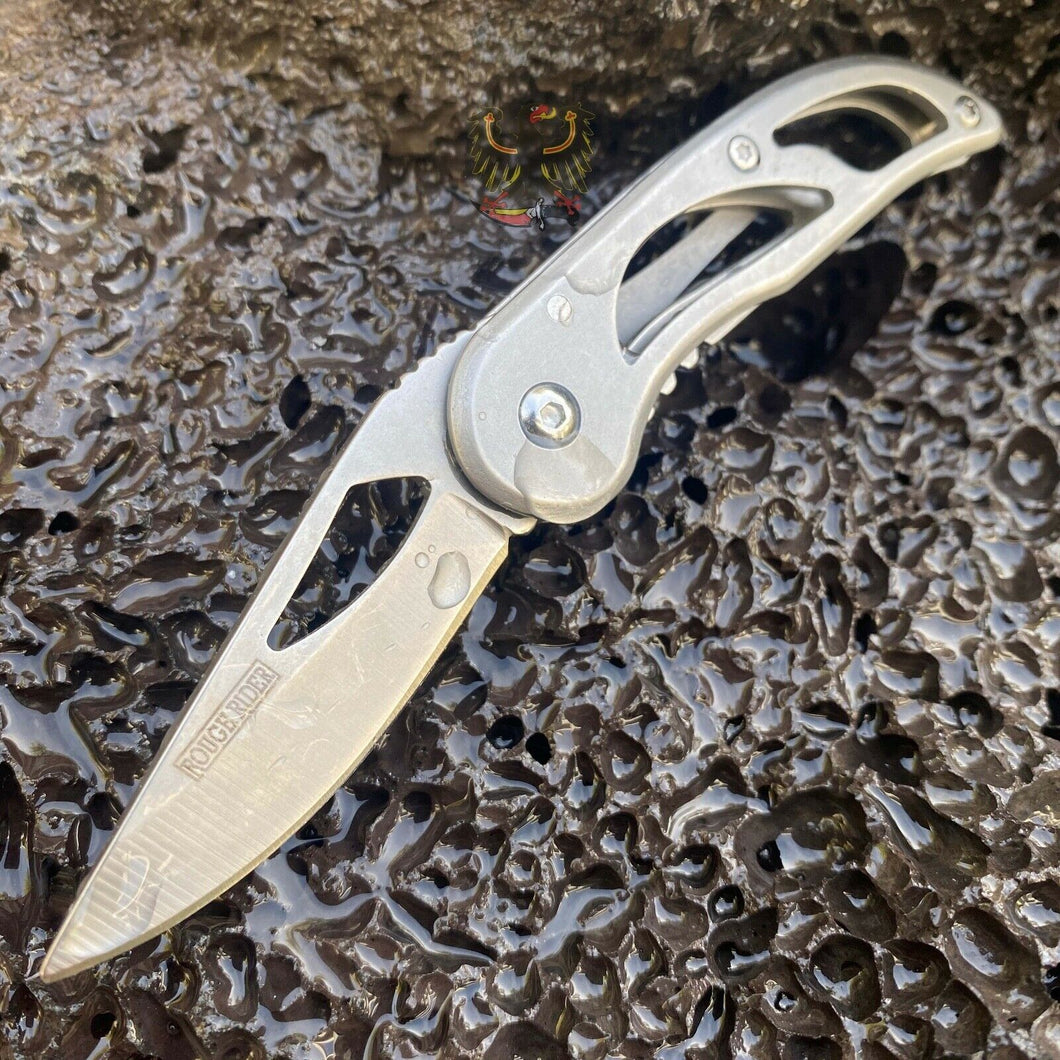 FRAMELOCK FOLDING POCKET EVERYDAY CARRY SHARP KNIFE MATTE FINISH ROUGH RYDER