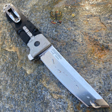 Load image into Gallery viewer, COLD STEEL OYABUN FLIPPER KNIFE 3.5&quot; 4034 TANTO BLADE, GRAY GRIV-EX HANDLES