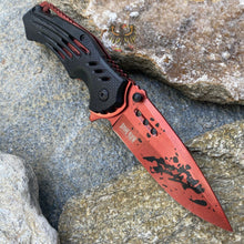 Load image into Gallery viewer, WILDBOAR LINERLOCK BLACK/RED ASSISTED OPENING VERY COOL SHARP KNIFE
