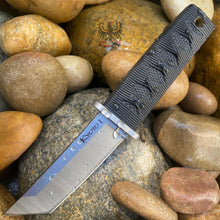 Load image into Gallery viewer, COLD STEEL MINI JAPANESE FIXED BLADE KNIFE BLACK KRAY-EX HANDLE TANTO PLAIN EDGE