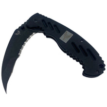 Load image into Gallery viewer, COMBAT READY BLACK STONEWASH LINERLOCK FOLDING COOL POCKET KNIFE WITHG-10 HANDLE