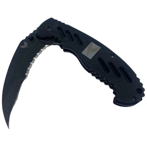 COMBAT READY BLACK STONEWASH LINERLOCK FOLDING COOL POCKET KNIFE WITHG-10 HANDLE