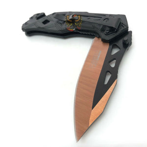 TAC FORCE  ORANGE ASSISTED OPENING LINERLOCK FOLDING SHARP POCKET KNIFE