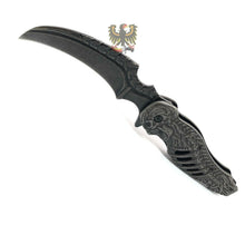 Load image into Gallery viewer, FOLDING POCKET KNIFE SKULL TALON ASSISTED OPENING LINERLOCK BLACK STONEWASH