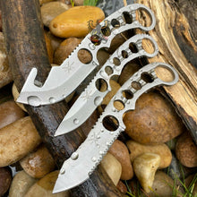 Load image into Gallery viewer, FROST CUTLERY SET FIXED BLADE KNIFE SATIN FINISH STAINLESS BLADE