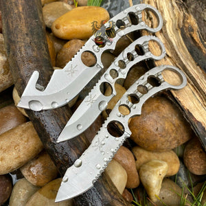 FROST CUTLERY SET FIXED BLADE KNIFE SATIN FINISH STAINLESS BLADE